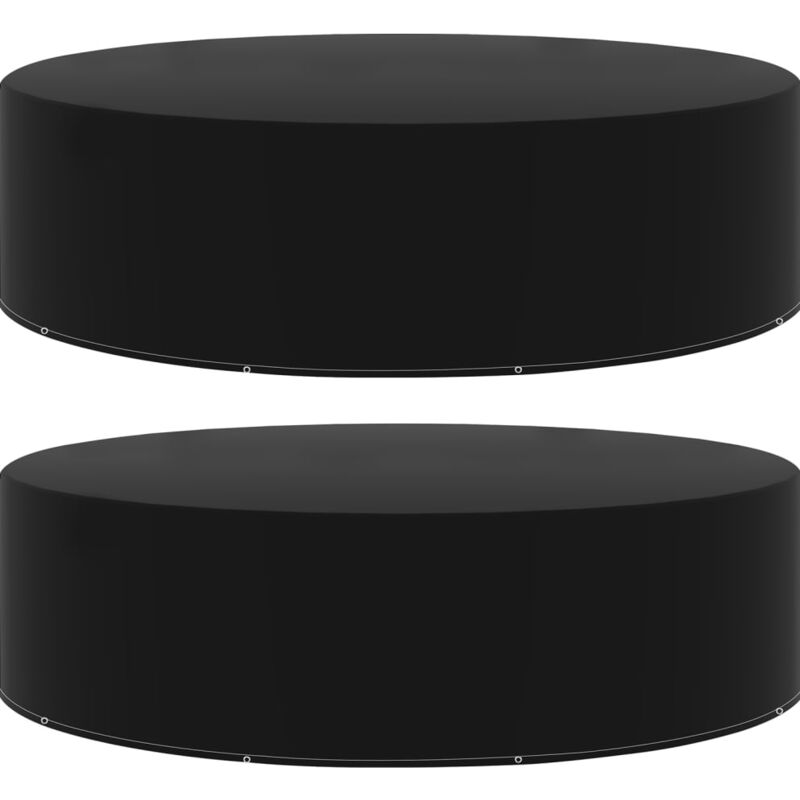 

vidaXL Fundas para muebles de jardín 2 uds 10 ojales 205x90 cm - Negro