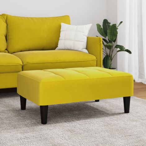 vidaXL Fußhocker Gelb Samt 77x55x31 cm Komfortabel