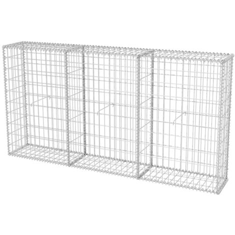 vidaXL Gabbione in Rete in Acciaio Zincato 200x30x100 cm