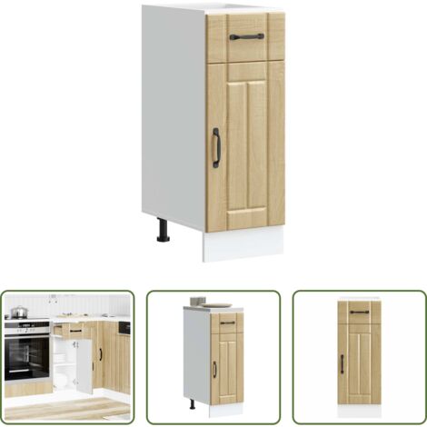 vidaXL Gabinete bajo cocina -  Mueble bajo de cocina Lucca roble sonoma