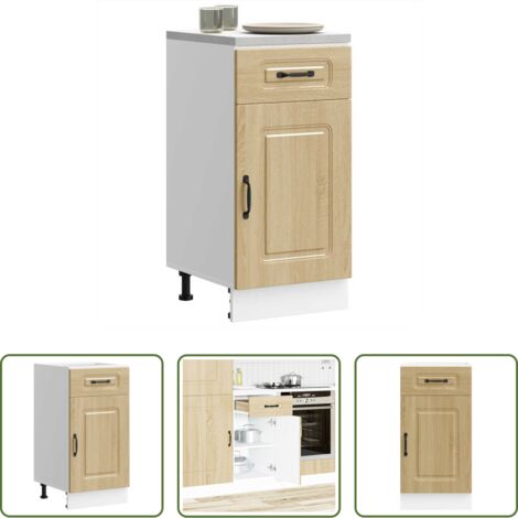 vidaXL Gabinete cocina -  Mueble bajo de cocina Kalmar madera ingeniería de roble sonoma