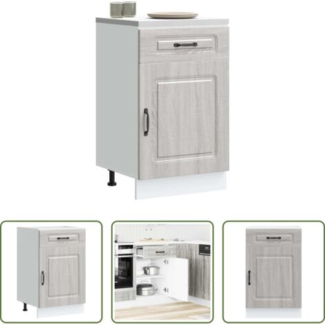 vidaXL Gabinete de cocina -  Mueble bajo de cocina Kalmar gris sonoma madera de ingeniería