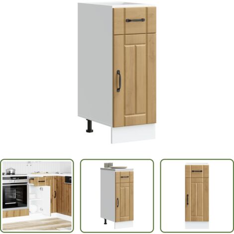 vidaXL Gabinete de cocina -  Mueble bajo de cocina Lucca roble artesanal