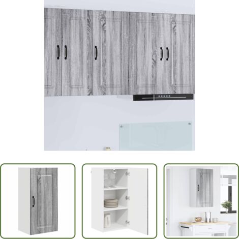 vidaXL Gabinete de cocina -  Mueble de Cocina Kalmar Gris Sonoma 40 x 31 x 80 cm