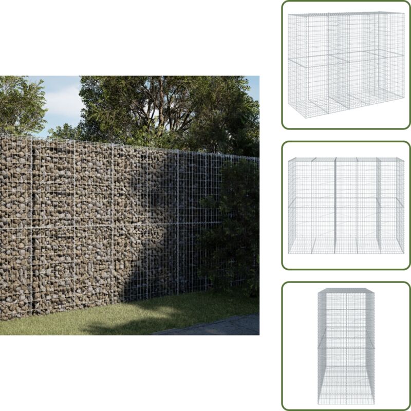 The Living Store - Vidaxl Gabione Mit Deckel 250x100x200 Cm Verzinktes Eisen