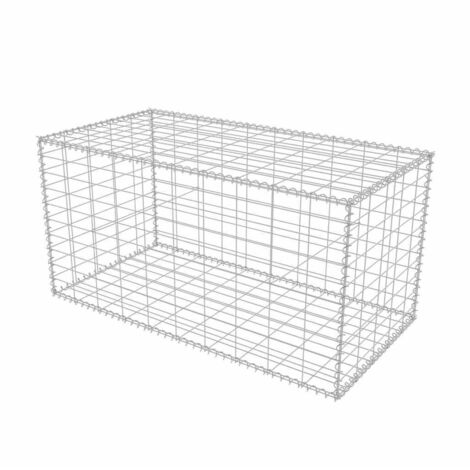 vidaXL Gabionkorb Galvanisiertes Stahl 100x50x50 cm