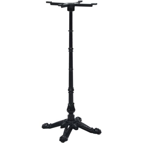 vidaXL Gamba per Tavolino da Bistrò Nero 52x52x108 cm in Ghisa