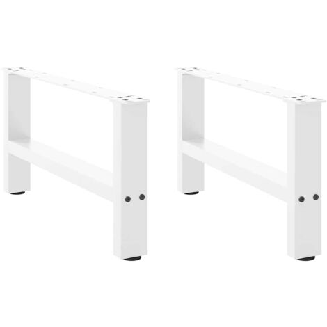 vidaXL Gambe per Tavolino da Caffè Bianche 2 pz 60x(30-31) cm
