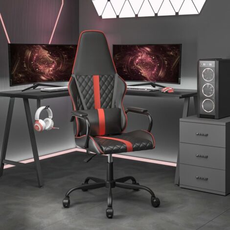 vidaXL Gamingstuhl Schwarz und Rot Kunstleder