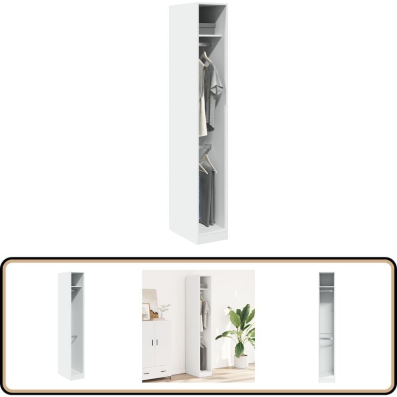 Vidaxl - Garde-robe Blanc 30x50x200 cm Bois d'ingénierie