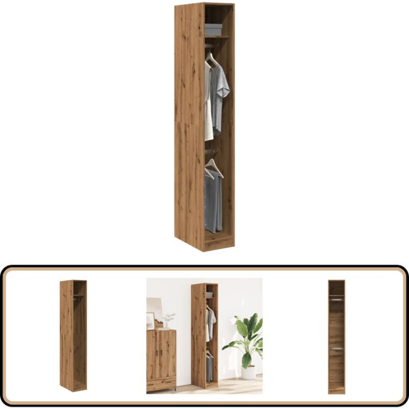Vidaxl - Garde-robe chêne artisanal 30x50x200 cm bois d'ingénierie