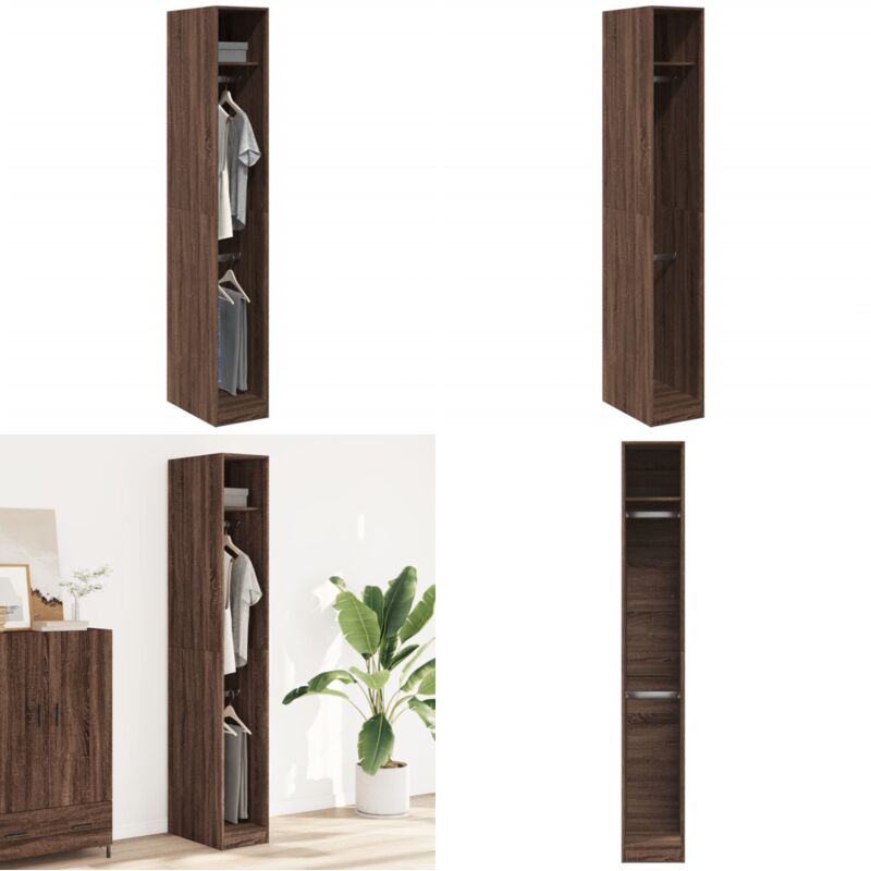 Vidaxl - Garde-robe chêne marron 30x50x200 cm bois d'ingénierie