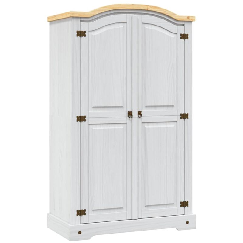 Garde robe avec 2 portes Gamme Corona pin mexicain Blanc