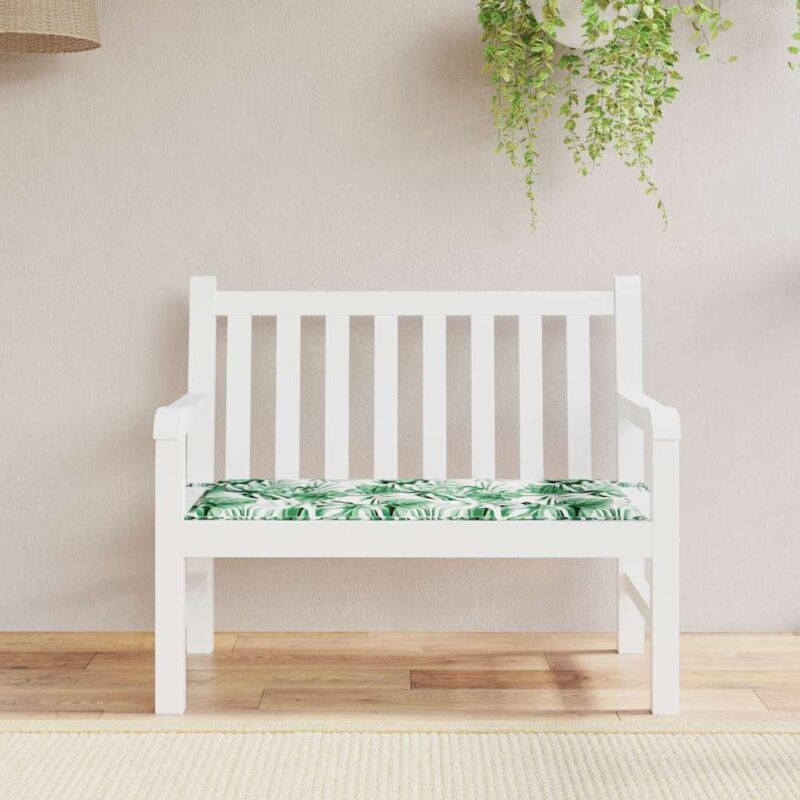 Vidaxl - Garden Bench Cushion Floral Green 100 X 50 X 4 Cm Oxford Fabric
