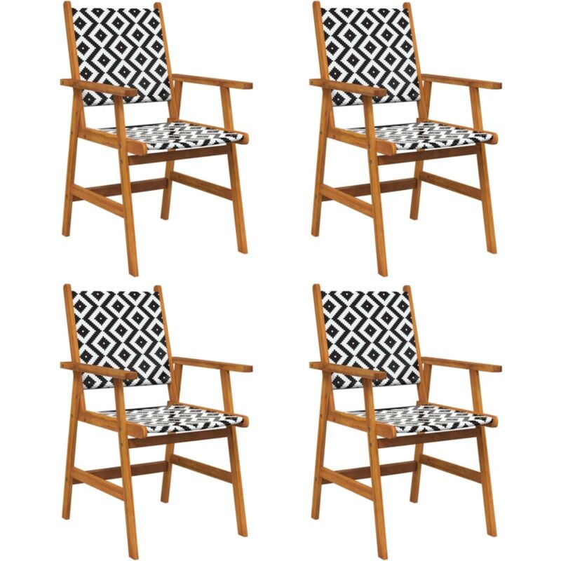 Vidaxl - Garden Chairs 4 Pcs Solid Acacia Wood