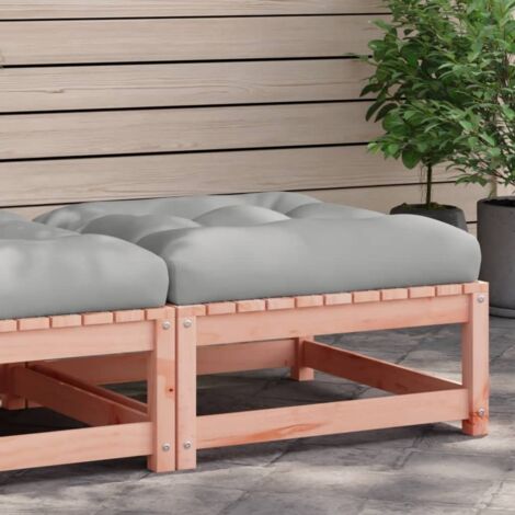 vidaXL Garden Footstool with Cushion Solid Wood Douglas