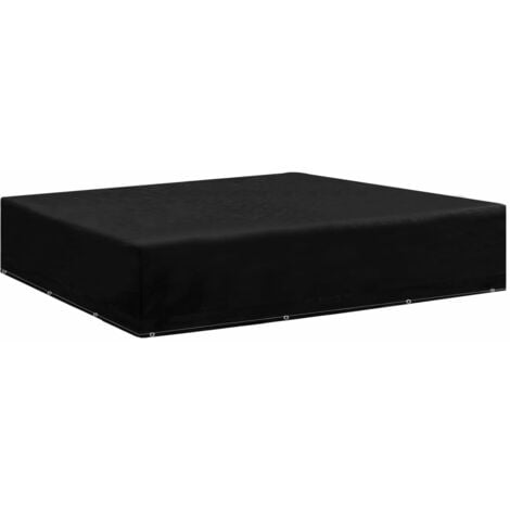 vidaXL Garden Furniture Cover 12 Eyelets 250x250x70 cm - Black