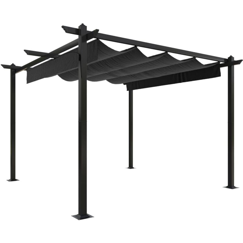 Vidaxl - Garden Gazebo With Retractable Roof 3x3 M Anthracite