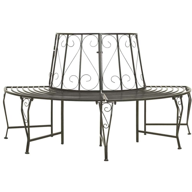 Vidaxl - Garden Half Round Tree Bench 160 Cm Steel
