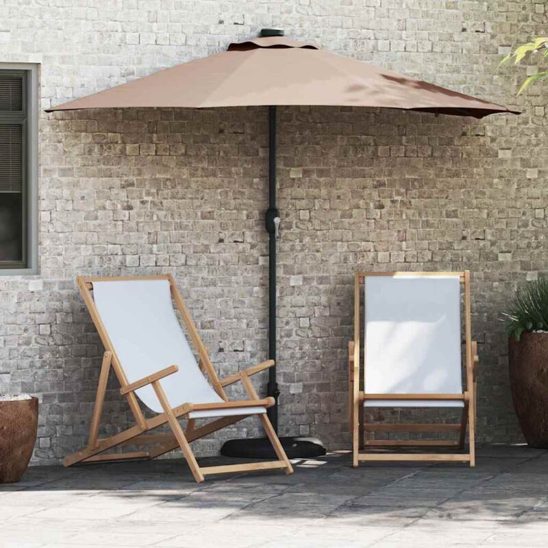 Garden Parasol Taupe 294 X 150 X 223 Cm Fabric Vidaxl
