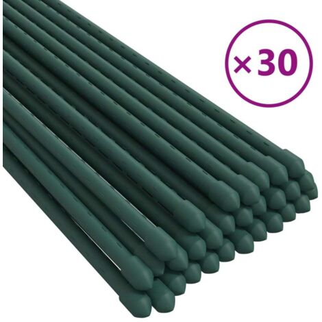 vidaXL Garden Plant Stakes 30 pcs Green 180 cm Steel