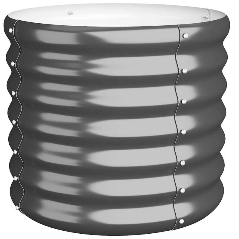 Garden Planter Galvanised Steel 40x40x36 Cm Anthracite Vidaxl