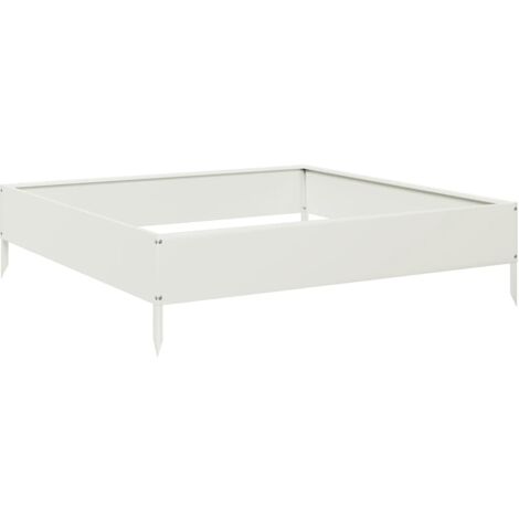 vidaXL Garden Raised Bed White 100x100x26 cm Steel