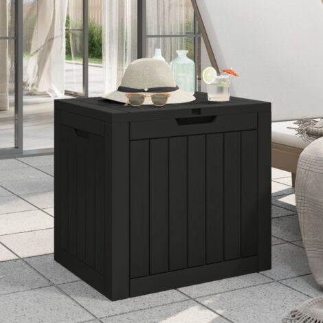 vidaXL Garden Storage Box Black 55,5x43x53 cm Polypropylene