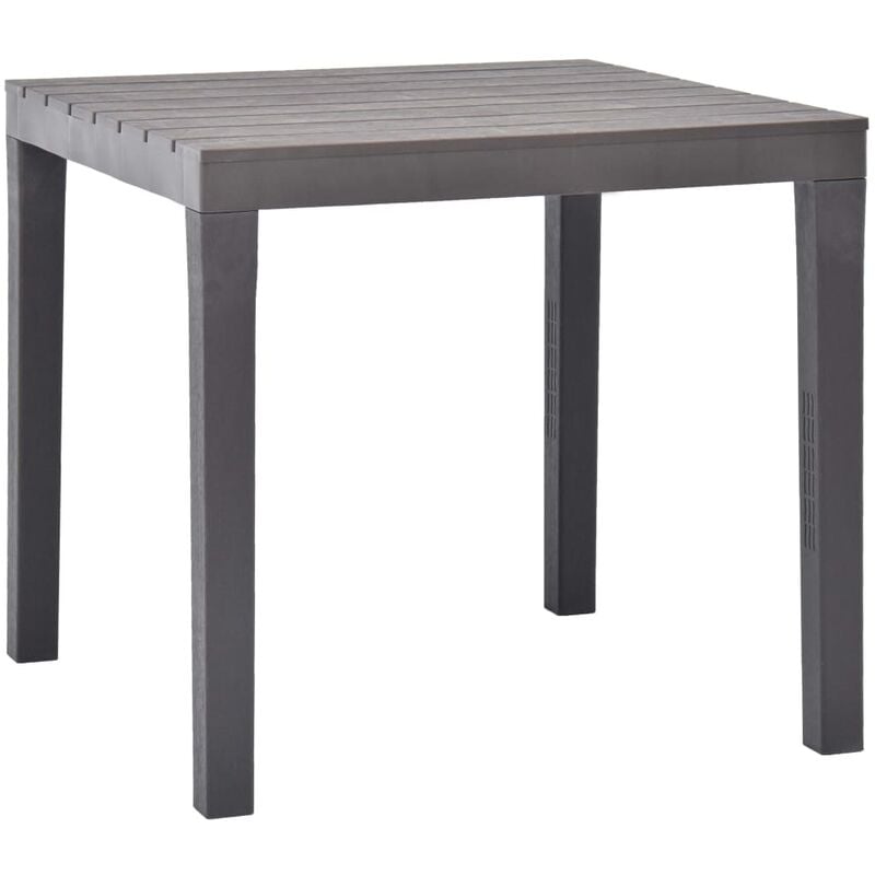 Garden Table Mocca 78x78x72 cm Plastic Vidaxl