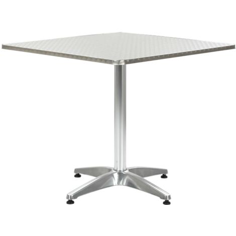 vidaXL Garden Table Silver 80x80x70 cm Aluminium