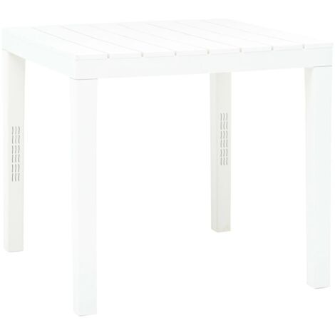 vidaXL Garden Table White 78x78x72 cm Plastic