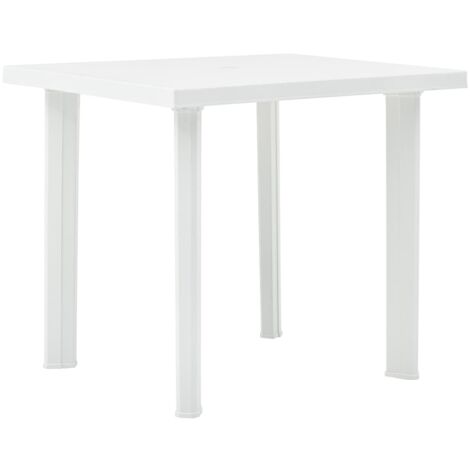 vidaXL Garden Table White 80x75x72 cm Plastic