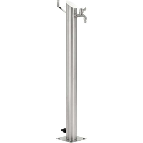 main image of "vidaXL Garden Water Column Stainless Steel Round 95 cm - Silver"