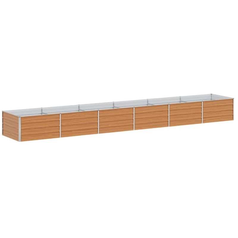 Hochbeet Hellbraun 480 X 80 X 45 Cm Verzinkter Stahl Vidaxl