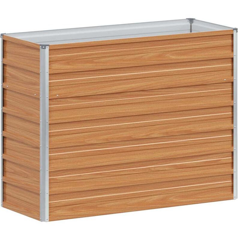 Hochbeet Hellbraun 100 X 40 X 77 Cm Verzinkter Stahl Vidaxl