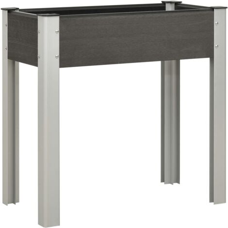 vidaXL Garten-Hochbeet 75x40x75 cm WPC Grau
