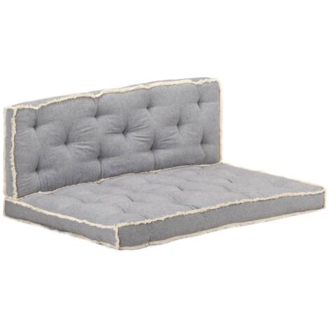 vidaXL Garten-Palettensofa 2-Sitzer Grau Holz