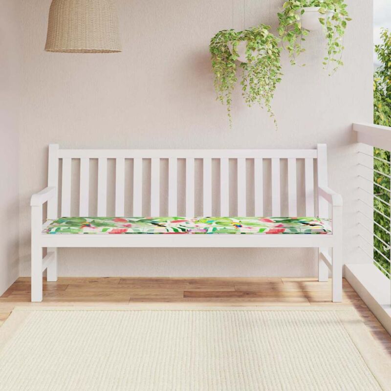 Gartenbank-kissen Grün Und Pink 180 X 50 X 4 Cm Oxford Stoff Vidaxl