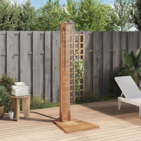 vidaXL Gartendusche aus massivem Teakholz 70x75x204 cm