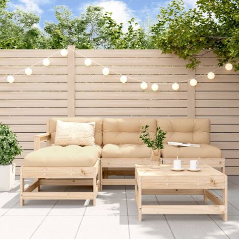 vidaXL Gartenmöbel 5 Teile aus massivem Kiefernholz