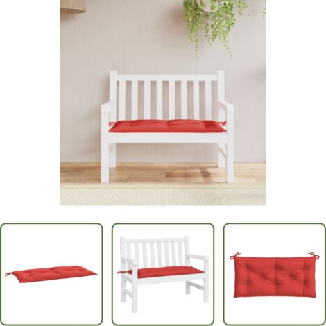 vidaXL Gartenmöbel -  Gartenbank-Auflage Rot 110x50x7 cm Oxford-Gewebe