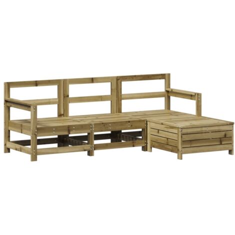 vidaXL Gartenmöbelset 4 Teile druckimprägniertes Kiefernholz