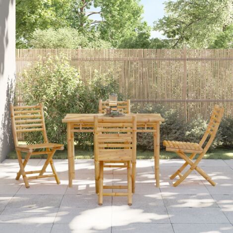 vidaXL Gartenmöbelset 5-teilig Bambus