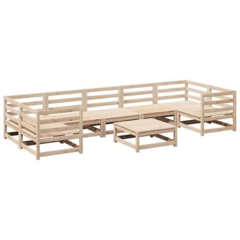 vidaXL Gartenmöbelset 8 Teile massivem Kiefernholz