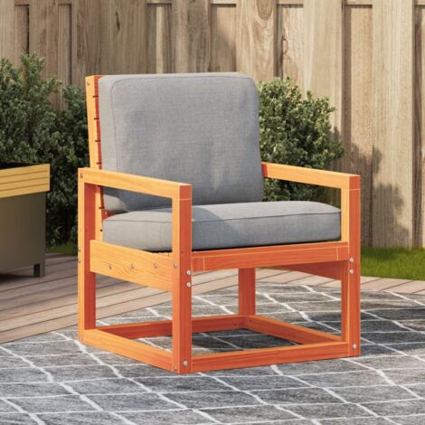 vidaXL Gartenstuhl Holz dunkelbraun 57,5x63x76 cm aus Massivholz Kiefer