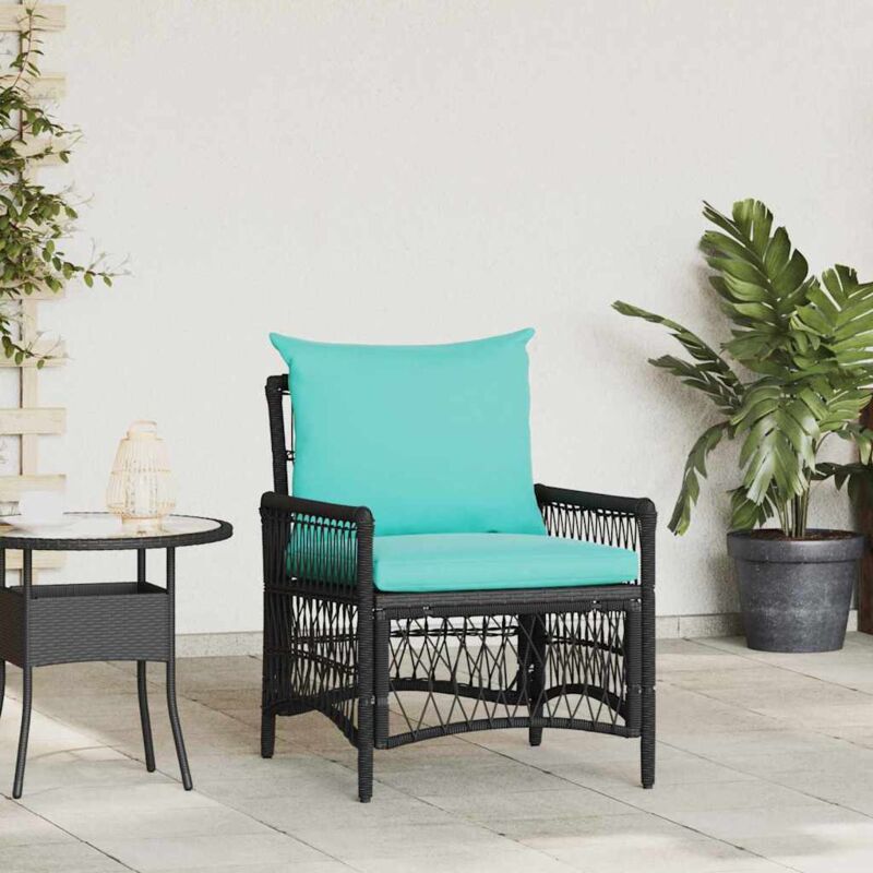 Gartenstuhl Schwarz 60 X 70 X 78 Cm Poly-rattan Vidaxl