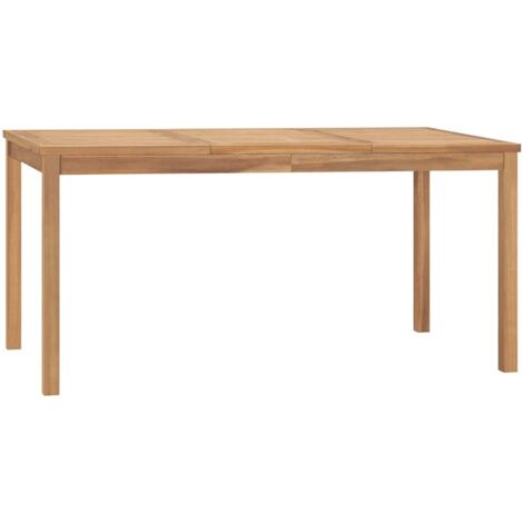vidaXL Gartentisch 160x80x77 cm Aus massivem Teakholz