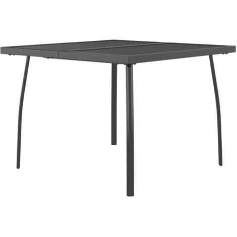 vidaXL Gartentisch Anthrazit 100x100x72 cm Stahlgitter