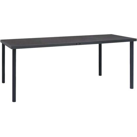 vidaXL Gartentisch Anthrazit 190x90x74 cm Stahl