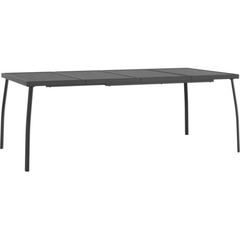 vidaXL Gartentisch Anthrazit 200x100x72 cm Stahlgitter